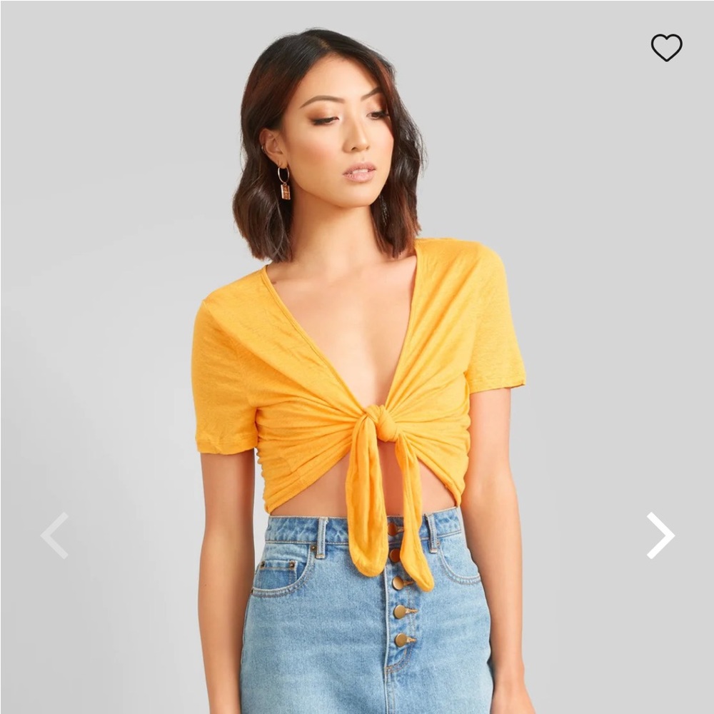 kookai tie-front top